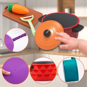批发 21 件套迷你 PVC 塑料教育用炊具套装 耐用厨房和食品玩具 适合 2-13 岁儿童 玩具厨房套装 - Product Image 4