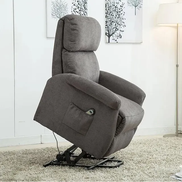 Cadeira de sofá elétrica de tecido para idade