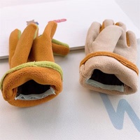 Gants et mitaines d'hiver chauds en polaire pour enfants, 5 doigts, motif lapin mignon de dessin animé, coupe-vent, sergé, écologiques, Lingshang Daily