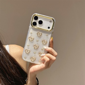 เคสโทรศัพท์ใสลายเรซิ่นกลิตเตอร์สีเงินรูปหัวใจ 3 มิติ ประดับโบว์และหมี ดีไซน์หรูหราใหม่ปี 2025 สำหรับ iPhone 17 16 15 14 13 Pro Max - Product Image 4