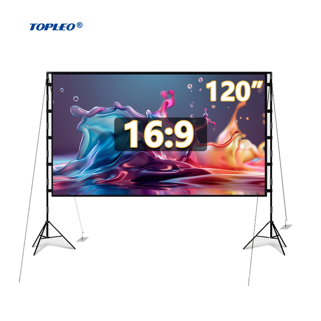 Topleo 120 Inch Projector Screen Set Tripod Stable on Uneven Ground 4K Portable Outdoor Inflatable Home Theater Projector Screen
