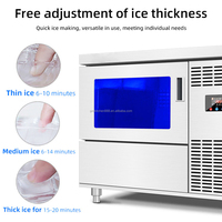Mesin Pembuat Es Komersial CE untuk Meja Bar, Freezer 110cm dengan Mesin & Motor, Kapasitas 80-120kg/hari, 110V/220V, Produktivitas Tinggi