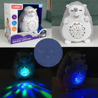 Peluche musical apaisante hérisson pour bébé, jouet en peluche doux avec lumière de projection pour le sommeil