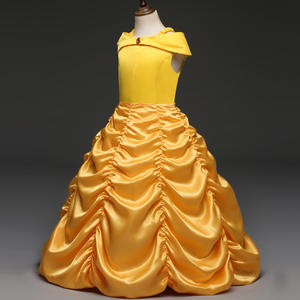 Ecowalson-Robe de princesse pour fille, vêtements de fête pour enfants, pour <span class=keywords><strong>la</strong></span> <span class=keywords><strong>belle</strong></span> <span class=keywords><strong>et</strong></span> <span class=keywords><strong>la</strong></span> bête, bâton magique couronne - Product Image 2