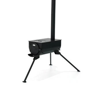 Réchaud de camping portable d'extérieur, brûleur à bois coupe-vent, cuisinière pliable mobile, avec verre ignifuge, type séparé - Product Image 5