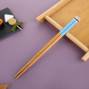 Baguettes à sushi personnalisées imprimées anti-dérapantes, baguettes en bambou réutilisables, ensemble d'ustensiles de cuisine pour restaurants - Product Image 4