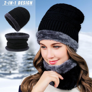 Fashionable Custom Embroidery Logo Solid Color Warm Knitted <b>Winter</b> <b>Caps</b> and Scarf <b>for</b> <b>Men</b> Travel Use Common Fabric - Product Image 5