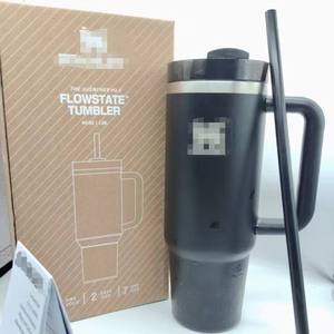 STAN*New 40oz Modern Stainless Steel Vacuum Insulated Travel <strong>Mug</strong> Straw Hot Drinks 6-12hr Outdoor Portable Business Gift Car Cup - Product Image 2