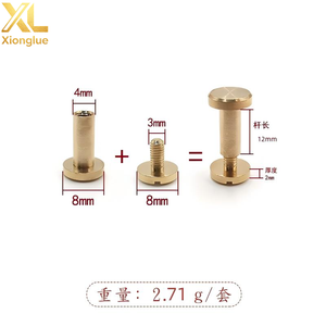 หมุดย้ำโลหะสีเงินทองขนาด 4 มม. ถึง 25 มม. แบบครึ่งวงกลม หัวโดม - Product Image 5