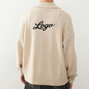 Vintage Horse Jacquard <strong>Cardigan</strong> <strong>Men</strong> Oversized <strong>Shawl</strong> <strong>Collar</strong> Button Down Chunky Knit Sweaters - Product Image 2