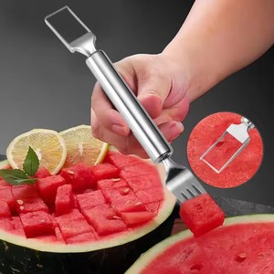 2 in 1 Stainless Steel Fruit <b>Cutter</b>, 2024 New <b>Watermelon</b> Fork Slicer <b>Cutter</b> Slicer Tool, Dual Head Fruit Forks Slicer Knife - Product Image 3
