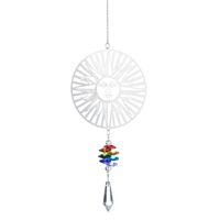 Attrape-soleil, article transfrontalier très demandé de Yiwu, carillon éolien en métal et cristal coloré au design pastoral, décoration suspendue DIY en forme de papillon pour