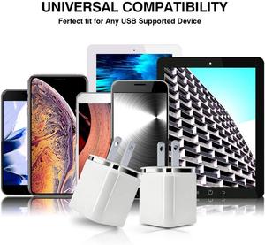 Chargeur mural Eu Us à deux ports USB <span class=keywords><strong>Bloc</strong></span> chargeur 2.1a Adaptateur secteur pour <span class=keywords><strong>Iphone</strong></span> 7 8X11 - Product Image 2