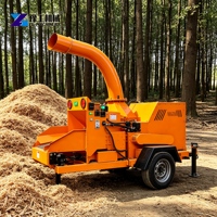 Broyeur de bois à moteur diesel haute capacité, broyeur de sciure de bois pour jardin
