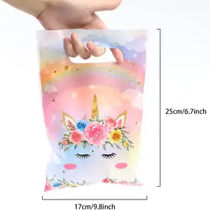 PE/PP Plastic Disposable Die Cut Custom Shaped Shopping Bags