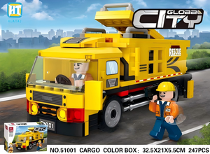 Juego de Bloques de Construcción de Plástico de Ingeniería de 247 Piezas, Escala 1:32, Serie Ciudad, Juguetes de Camiones para Niños de 5 a 7 Años - Product Image 5