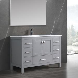 ตู้ห้องน้ำสไตล์ฝรั่งเศสโบราณสีขาวเคลือบอบสี ปี 2025 ขายดี พร้อมอ่างเซรามิกในตัว - Product Image 3