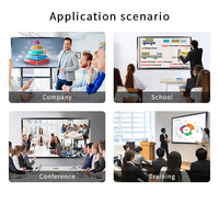 Écran led tactile connecté tout-en-un, moniteur led interactif 2k ir, 43 pouces, 20 points