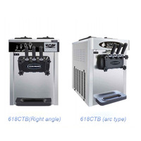 Nouvelle Machine Distributrice Automatique Électrique à Crème Glacée Soft 3 Saveurs, pour Glace au Yaourt