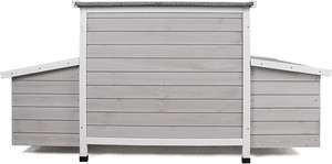 Poulailler extérieur, grand poulailler avec 6 nichoirs, cage à volailles résistante aux intempéries, plateau amovible pour ferme, jardin - Product Image 4