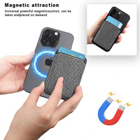 Portefeuille magnétique carré à cryptage diamanté, style classique et tendance, compatible MagSafe pour iPhone, rangement pour cartes de crédit