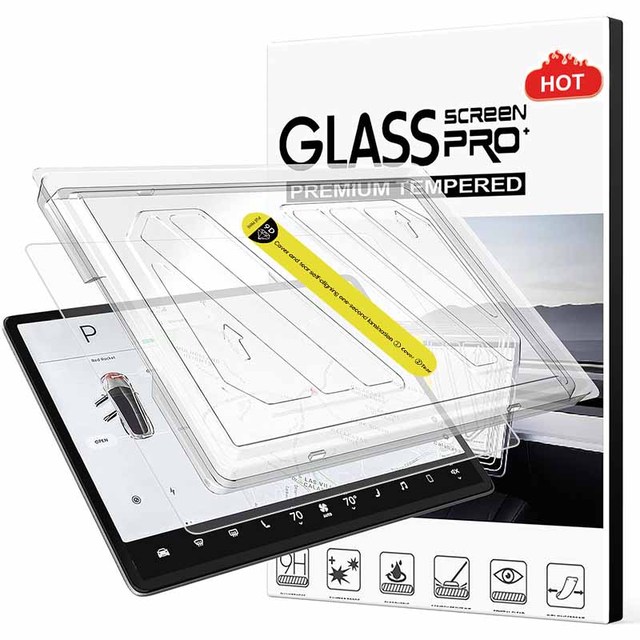 Screen Protector Tempered Glass for Tesla Model 3+ Hight Clear Anti-Scratch,Anti-Explosion and Anti-Shock