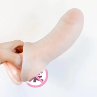 Manchon de pénis en cristal TPE 18*3.5cm, taille extra large, masseur de prostate, 100% étanche, pour l'agrandissement du pénis, masturbation, jouet sexuel