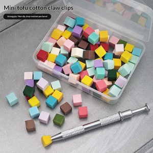 Mini Esponja de Maquillaje en Forma de Bloque de Tofu <span class=keywords><strong>para</strong></span> Arte de <span class=keywords><strong>Uñas</strong></span>, Set Suave <span class=keywords><strong>para</strong></span> Aplicación <span class=keywords><strong>y</strong></span> Difuminado de Degradados, Esponja Multiusos Antiadherente <span class=keywords><strong>para</strong></span> Disimular <span class=keywords><strong>y</strong></span> Maquillaje Básico - Product Image 3