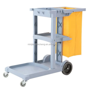 Chariot de nettoyage de chariot de service <span class=keywords><strong>d</strong></span>'outil de concierge de service en plastique <span class=keywords><strong>d</strong></span>'hôtel de restaurant de jardin polyvalent de ménage - Product Image 1