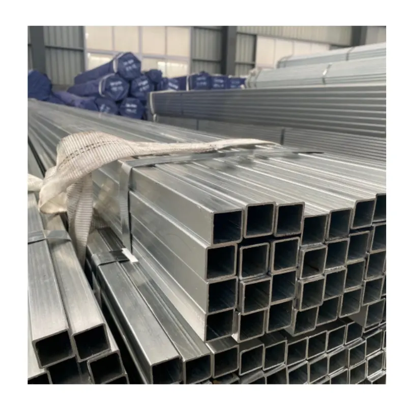 China Factory 19Mm-400Mm Hot Dipped Galvanized Square Steel Pipe Rectangular Square Hollow Section Galvanized Steel Pipe