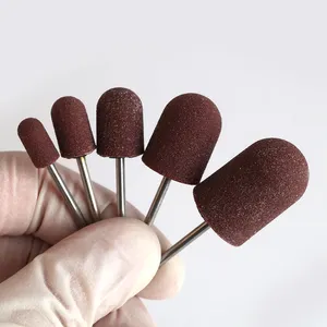 Nail Sanding Caps Pink Manicure Pedicure Tools Replace Head for Foot Podiatry 10mm 13mm 150# Pedicure Calluses Abrasive