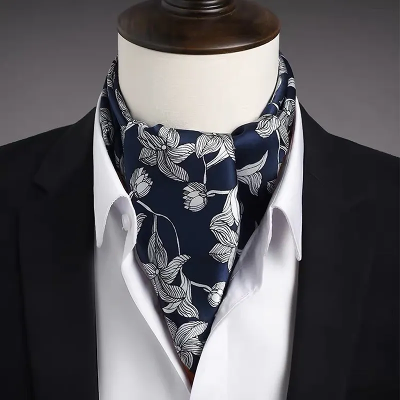 21inch Luxury Square Silk Scarf Custom Printing Spring Summer Silk Neck Scarfs For Men