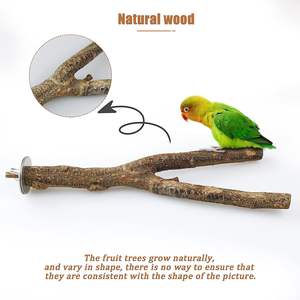 3 Stuks Natuurlijk Hout Vogel Zitstokken Vogelkooi Stands, Vogel Baars <span class=keywords><strong>Stand</strong></span> Speelgoed, Platform Papegaai Paw Slijpen Stokken Takken - Product Image 4