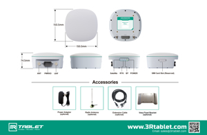 ฐานรับสัญญาณ GNSS RTK ระบบวัดค่าด้วยอิเล็กทรอนิกส์ประสิทธิภาพสูง พร้อมวิทยุ CORS IMU PPP สำหรับเครื่องมือสำรวจที่ดิน - Product Image 1