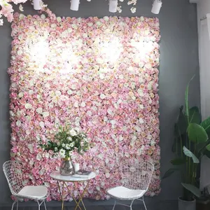 High Quality Bionic Flower Board Custom Artificial Rose Wall Wedding Festival Decoration Stage Background Flower Wall