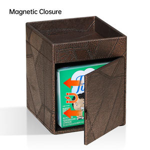 Caja de pañuelos de cuero PU patrón <span class=keywords><strong>Retro</strong></span> caja de pañuelos de lujo decoración del hogar soporte de pañuelos de restaurante - Product Image 3