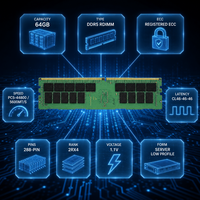 M321R8GA0PB0-CWMCJ 64 Go DDR5 5600 RDIMM REG ECC Mémoire serveur 288 broches CL46 Testée pour la virtualisation