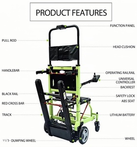 Fauteuil roulant électrique pour escalades, fauteuil motorisé pour escaliers, fauteuil roulant pliable pour personnes âgées et handicapées - Product Image 3