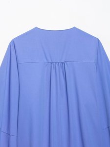 Kemeja wanita kasual modis terbaru 2026, kerah O, ritsleting dekoratif, gaya retro, kemeja lengan panjang wanita yang chic. - Product Image 6