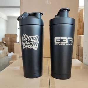 Custom logo 24oz Double Wall <strong>Metal</strong> Stainless Steel Flask Gym Fitness Workout Mixer <strong>Protein</strong> <strong>Shaker</strong> Bottle - Product Image 5