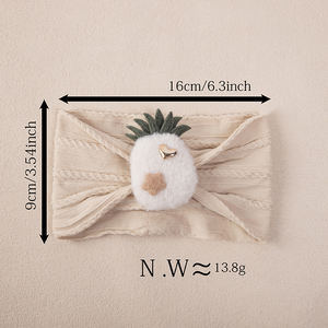 Bebé recién nacido niña piña muñeca Nylon banda para el cabello halógeno puerta sombrero accesorios para el cabello lindo tocado de flores para bebés - Product Image 5