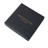 Boîte cadeau de luxe pour chocolats, personnalisable, vide, 6 pièces, avec ruban et logo en feuille d'or