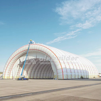 Hangar d'avion gonflable imperméable OEM/ODM, tente d'aéroport, entrepôt, bâtiment, taille personnalisable, gonflage par pompe électrique