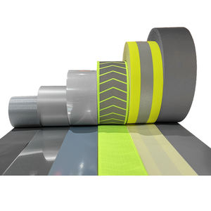 WX nastro riflettente per uniforme poliestere striscia riflettente Grey alta visibilità industriale lavata Retro nastro riflettente per tessuto - Product Image 2