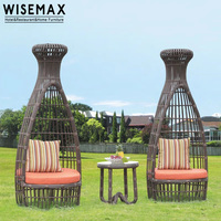 WISEMAX FURNITURE Mobilier d'extérieur moderne et créatif, chaise longue de jardin imperméable, chaise en rotin à dossier haut, table d'appoint pour patio