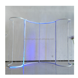 <span class=keywords><strong>Verre</strong></span> <span class=keywords><strong>cristal</strong></span> perles rideau mariage <span class=keywords><strong>d</strong></span>écoration arc cadre fleur toile de fond - Product Image 3