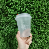 Gobelets en plastique rigide PP réutilisables AT PACK – Gobelets jetables à paroi simple pour boissons froides et bubble tea – Incassables