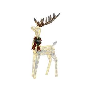 <b>Christmas</b> Reindeer Sleigh Decoration Metal Outdoor Indoor Holiday Decor Traditional Style <b>Boxed</b> Packaging - Product Image 4
