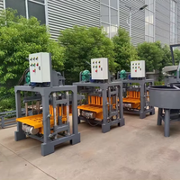 Machine de fabrication de blocs de béton vibrante diesel compacte QMJ4-40 pour la pose de briques creuses en terre et en ciment, prix au Japon