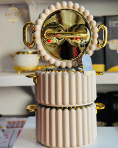 Cena Fiesta Contenedor de comida Ensaladera Accesorios de cocina Ollas de <span class=keywords><strong>sopa</strong></span> Tazón 1.5L + 2L + 2.5L Cazuela aislada Juego de calentador de alimentos - Product Image 4